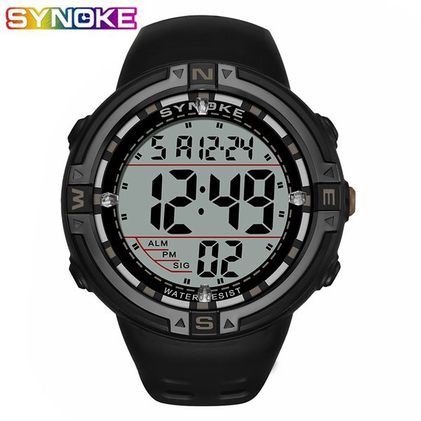 synoke black sports men digital watches led luminous multi functional large dial 3m waterproof alarm electronic relogio clock, Slivery;brown
synoke black sports men digital watches led luminous multi functional large dial 3m waterproof alarm electronic relogio clock, Slivery;brown