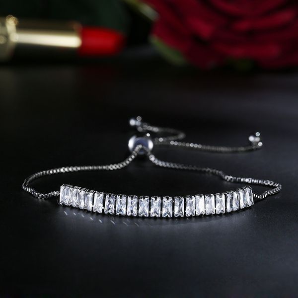 fashion silver color tennis bracelets for women clear blue cubic zirconia charm cz bracelet femme jewelry, Black
fashion silver color tennis bracelets for women clear blue cubic zirconia charm cz bracelet femme jewelry, Black
