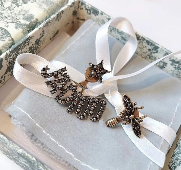 c2114 geometric earrings trendy asymmetrical retro letters little bee obsidian star temperament personality ear stud01, Golden;silver
c2114 geometric earrings trendy asymmetrical retro letters little bee obsidian star temperament personality ear stud01, Golden;silver