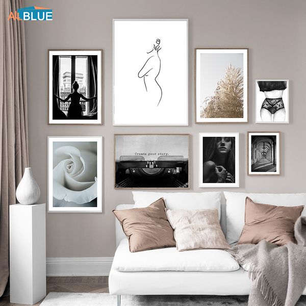 paintings reed rose canvas poster prints flower wall art black and white painting girl picture for living room nordic decoration home
paintings reed rose canvas poster prints flower wall art black and white painting girl picture for living room nordic decoration home
