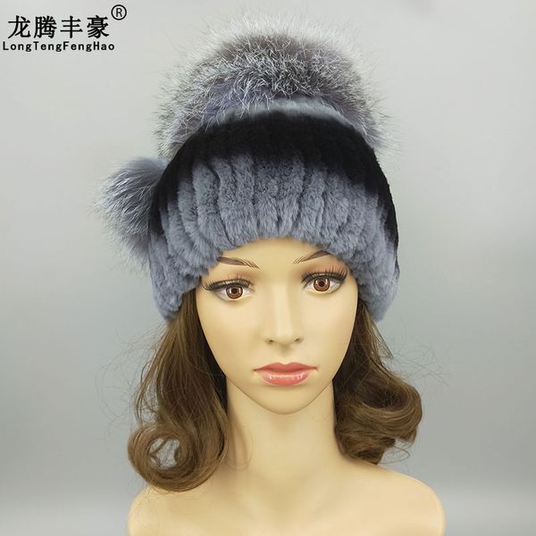 women warm genuine fur hats natural rex fur ball shape caps 2020 winter new female casual real beanies, Blue;gray
women warm genuine fur hats natural rex fur ball shape caps 2020 winter new female casual real beanies, Blue;gray