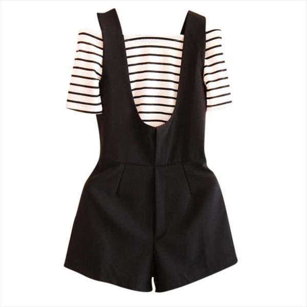 efinny women sets pleated overalls striped high waist zipper fly shorts 2pcs set streetwear, Gray
efinny women sets pleated overalls striped high waist zipper fly shorts 2pcs set streetwear, Gray