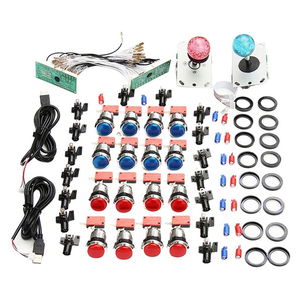 2 player led arcade games diy parts kit 2x usb encoders + 2x arcade joysticks + 16x led arcade buttons for raspberry pi and windows
2 player led arcade games diy parts kit 2x usb encoders + 2x arcade joysticks + 16x led arcade buttons for raspberry pi and windows