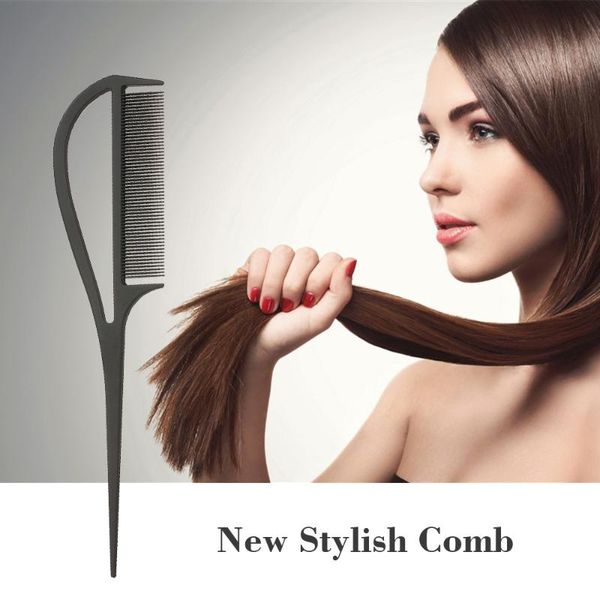 hair brushes professional anti-static teasing comb black section combs for all types braiding grip styling, Silver
hair brushes professional anti-static teasing comb black section combs for all types braiding grip styling, Silver