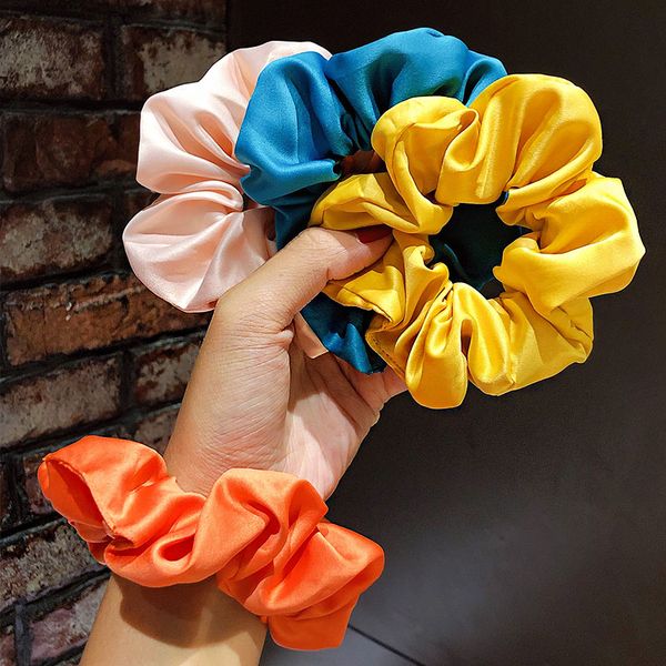 new women girls elegant colorful soft satin scrunchie ponytail holder headband elastic hair rubber band fashion hair accessories, Golden;silver
new women girls elegant colorful soft satin scrunchie ponytail holder headband elastic hair rubber band fashion hair accessories, Golden;silver
