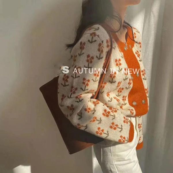 women's knits & tees 3xl orange fashion knitted cardigans woman sweaters flower korean japan style ropa de mujer sweater women, White
women's knits & tees 3xl orange fashion knitted cardigans woman sweaters flower korean japan style ropa de mujer sweater women, White