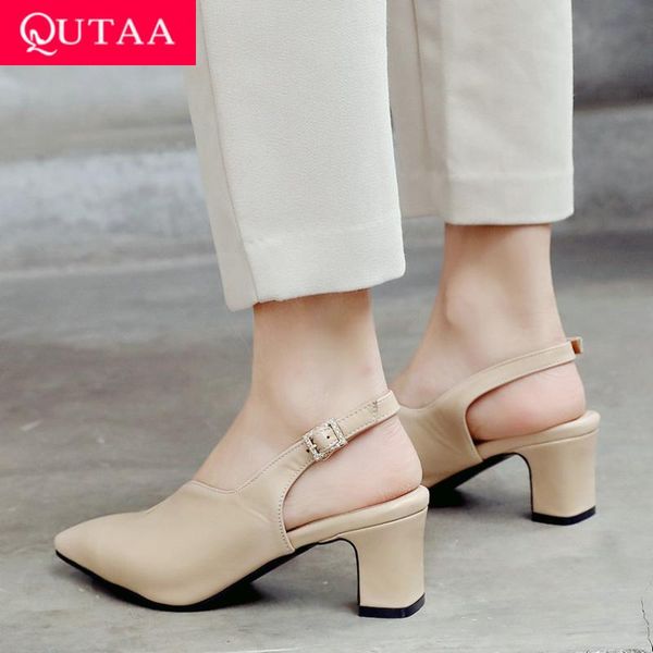 dress shoes qutaa 2021 women platform square high heel pointed toe pumps leisure pu leather buckle ladies size 34-43, Black
dress shoes qutaa 2021 women platform square high heel pointed toe pumps leisure pu leather buckle ladies size 34-43, Black