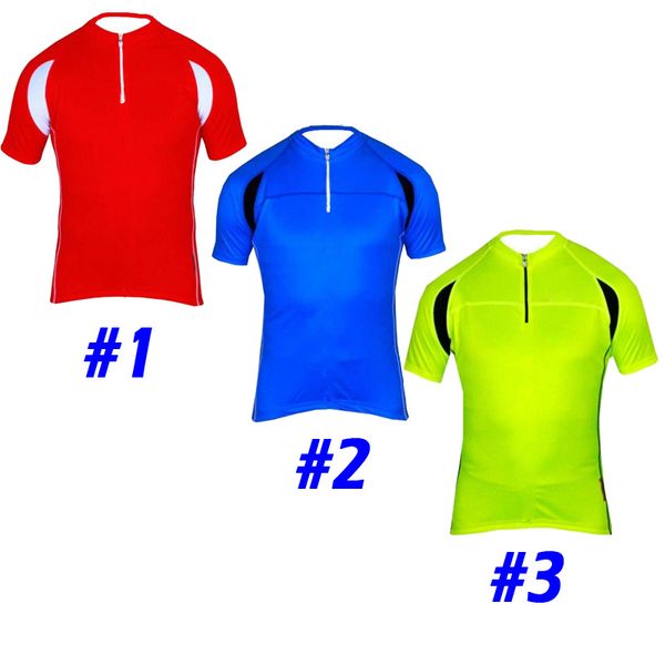 half zipper cycling jersey short bicycle shirt bike kit wear clothing sleeve red blue motocross mountain jacket sports tight top, Black;red
half zipper cycling jersey short bicycle shirt bike kit wear clothing sleeve red blue motocross mountain jacket sports tight top, Black;red