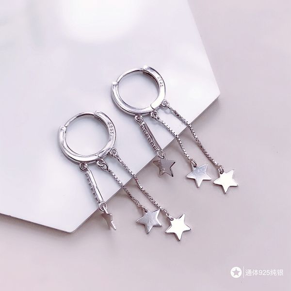 925 sterling silver earrings fashion personality stars tassel long drop earrings sweet wild cute female gold silver ear jewelry, Golden;silver
925 sterling silver earrings fashion personality stars tassel long drop earrings sweet wild cute female gold silver ear jewelry, Golden;silver