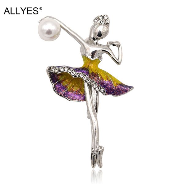 pins, brooches allyes ballerina for women silver color metal rhinestone elegant costume ballet dancer large enamel pin brooch jewelry, Gray
pins, brooches allyes ballerina for women silver color metal rhinestone elegant costume ballet dancer large enamel pin brooch jewelry, Gray
