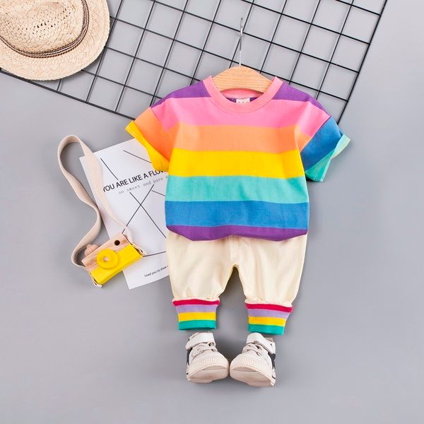 summer baby girls boys clothing sets toddler infant clothes suits cotton rainbow t shirt strap shorts 2pcs kids children costume lj200814, White
summer baby girls boys clothing sets toddler infant clothes suits cotton rainbow t shirt strap shorts 2pcs kids children costume lj200814, White