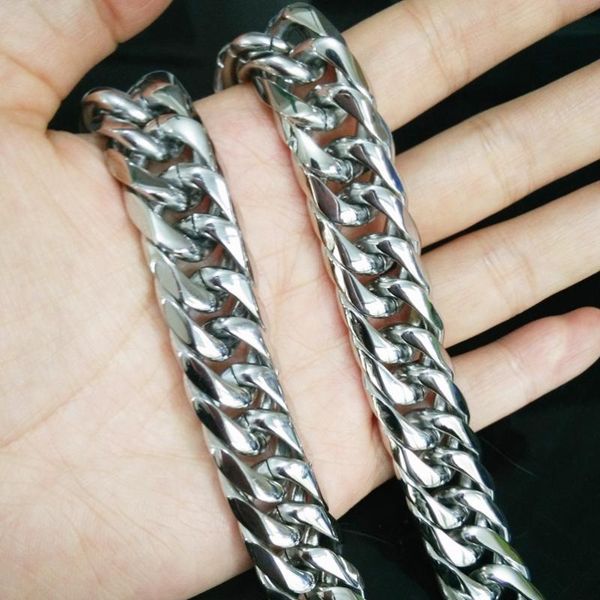 granny chic 13/16mm 7-40 inch 316l stainless steel necklace or bracelet for men silver color curb cuban link men's chain
granny chic 13/16mm 7-40 inch 316l stainless steel necklace or bracelet for men silver color curb cuban link men's chain