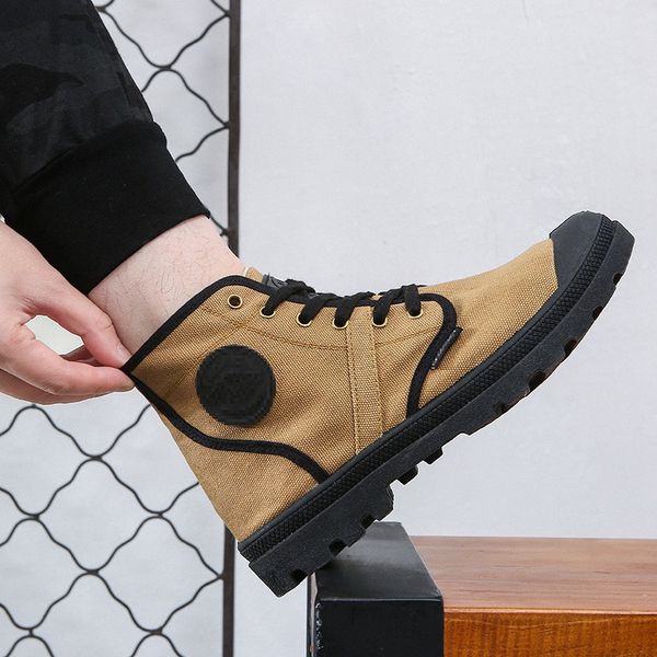 2020 autumn and winter new casual high-lace-up canvas men's sneakers canvas student shoes, Black
2020 autumn and winter new casual high-lace-up canvas men's sneakers canvas student shoes, Black