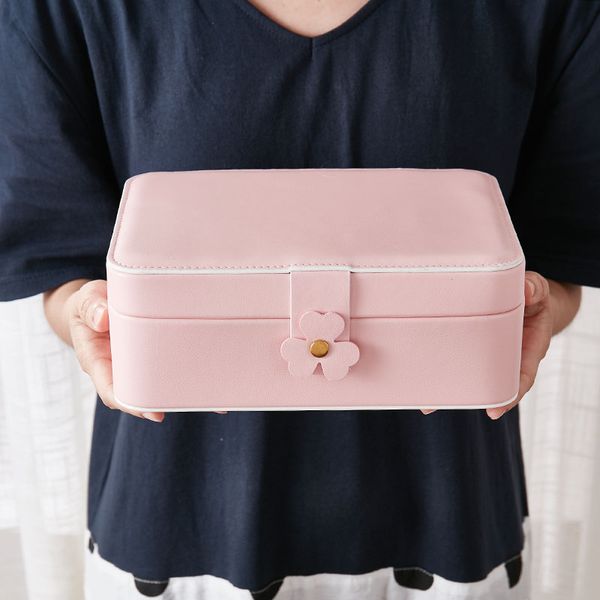 brand pu jewelry box women big double layers earrings necklaces ring jewel storage carrying box women jewel casket wedding gift, Pink;blue
brand pu jewelry box women big double layers earrings necklaces ring jewel storage carrying box women jewel casket wedding gift, Pink;blue