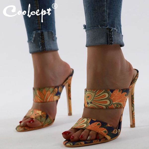 coolcept new shoes sandals open toe thin high heels slip on slippers flower print embroidery shoes footwear size 34-43, Black
coolcept new shoes sandals open toe thin high heels slip on slippers flower print embroidery shoes footwear size 34-43, Black