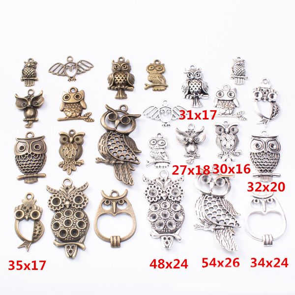 12pcs/lot antique bronze mixed owl charms animal pendants neckalce bracelet accessories forjewelry making crafts diy supplies
12pcs/lot antique bronze mixed owl charms animal pendants neckalce bracelet accessories forjewelry making crafts diy supplies