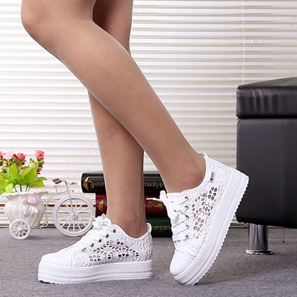 1 pair women canvas shoes hollow out breathable mesh casual shoes for summer -opk, Black
1 pair women canvas shoes hollow out breathable mesh casual shoes for summer -opk, Black