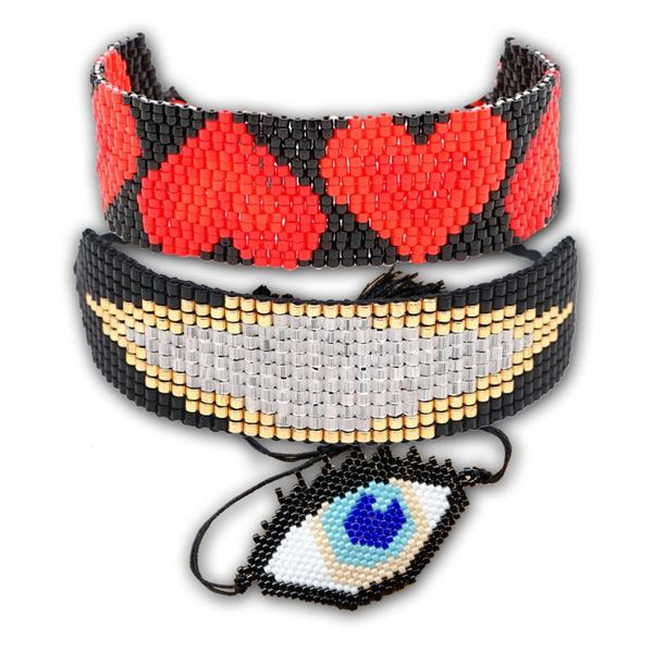 bluestar miyuki bracelet trendy jewelry star bangle set 2020 eye bracelets handmade woven girl diy jewelry accessories, Black 
bluestar miyuki bracelet trendy jewelry star bangle set 2020 eye bracelets handmade woven girl diy jewelry accessories, Black