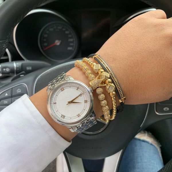 3pcs/set gold luxury cz crown charm beads bracelet stacks handmade macrame men bracelets & bangles for men jewelry accessories, Golden;silver
3pcs/set gold luxury cz crown charm beads bracelet stacks handmade macrame men bracelets & bangles for men jewelry accessories, Golden;silver