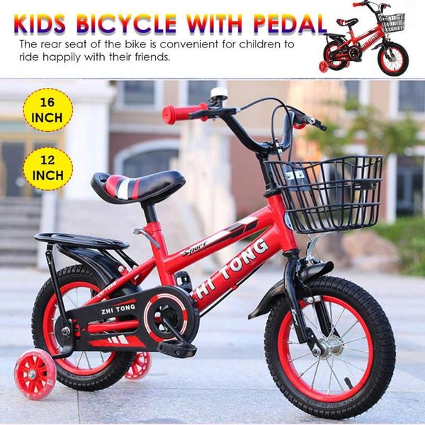 16inch Tricycle Kids Balance-car Infant Baby Bicycle Pedal Children Bicycle-tool Trike Kids Ride Bike Us Warehouse