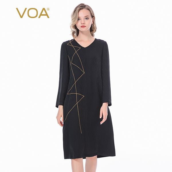 voa silk 22mm jacquard mysterious spades appreciate gold asymmetric arch needle elastic waist long-sleeved dress ae203, Black;gray
voa silk 22mm jacquard mysterious spades appreciate gold asymmetric arch needle elastic waist long-sleeved dress ae203, Black;gray