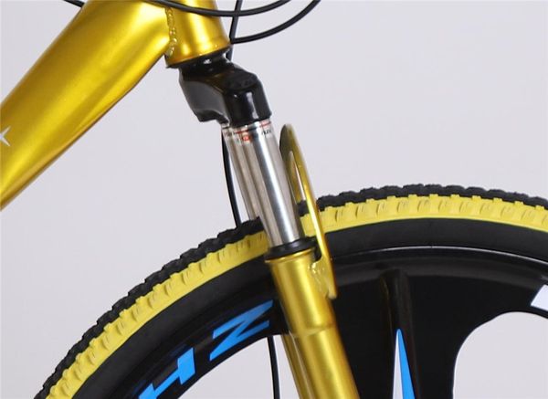 20ss golden new python shaped mountain bike 26 inch one wheel double disc brake gift car export car
20ss golden new python shaped mountain bike 26 inch one wheel double disc brake gift car export car