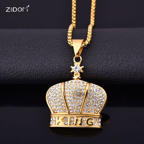 2020 new arrived men hiphop iced out king of crown pendant necklaces stainless steel fashion hip hop necklace jewelry gifts, Silver
2020 new arrived men hiphop iced out king of crown pendant necklaces stainless steel fashion hip hop necklace jewelry gifts, Silver