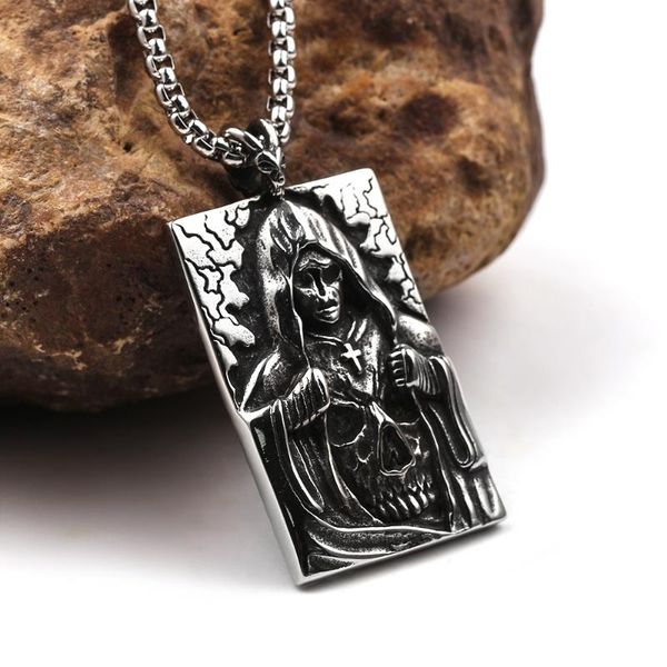 pendant necklaces death satan cross skeleton skull necklace antique silver color punk biker demon sheep head jewelry men's
pendant necklaces death satan cross skeleton skull necklace antique silver color punk biker demon sheep head jewelry men's