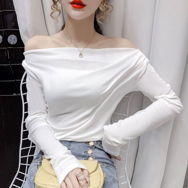 women dresses off-shoulder bottoming shirt 2020 autumn long-sleeved slim two-piece t-shirt slimming and careful machine shirt womens fa, White
women dresses off-shoulder bottoming shirt 2020 autumn long-sleeved slim two-piece t-shirt slimming and careful machine shirt womens fa, White
