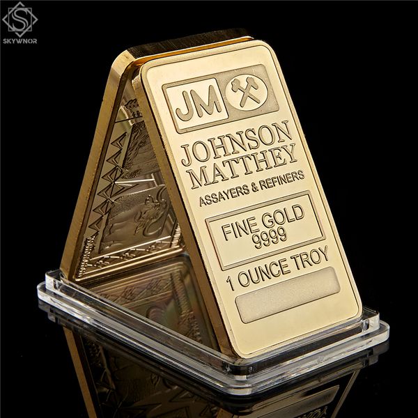 johnson matthey craft gold plated bars 50 mm x 28mm 1 oz jm coin decoration with different laser serial number
johnson matthey craft gold plated bars 50 mm x 28mm 1 oz jm coin decoration with different laser serial number