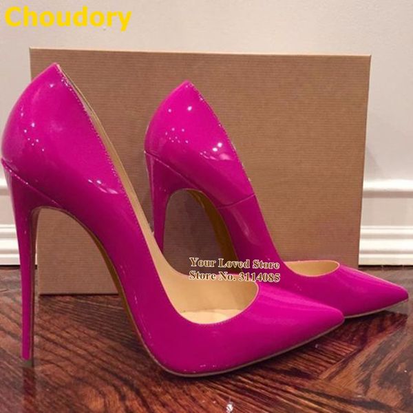 ladies fuchsia turquoise patent leather high heels 12cm sky high pointed toe slip-on wedding pumps bright leather size45 shoes, Black
ladies fuchsia turquoise patent leather high heels 12cm sky high pointed toe slip-on wedding pumps bright leather size45 shoes, Black