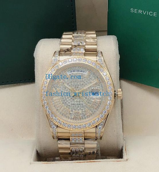men's luxury watches mechanical 41mm pave full diamond gold silver steel bracelet 228349 118388 calendar automatic fashion wristwatch, Slivery;brown
men's luxury watches mechanical 41mm pave full diamond gold silver steel bracelet 228349 118388 calendar automatic fashion wristwatch, Slivery;brown