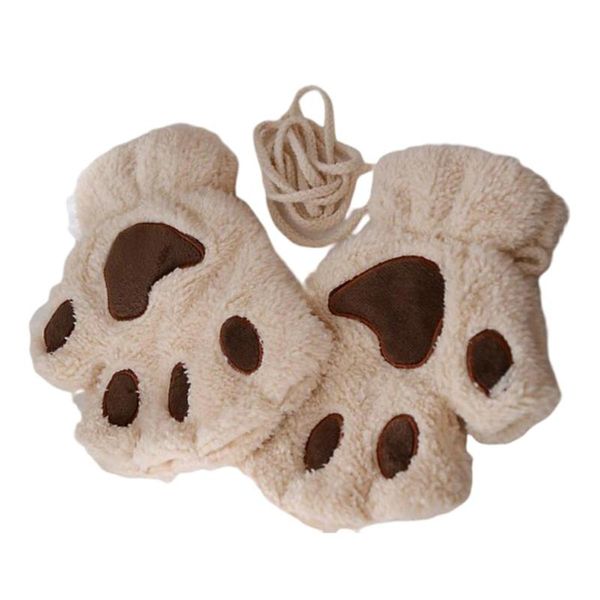 half finger cartoon gloves female winter cute mithickening fluff bear half palm claw gloves, Blue;gray
half finger cartoon gloves female winter cute mithickening fluff bear half palm claw gloves, Blue;gray