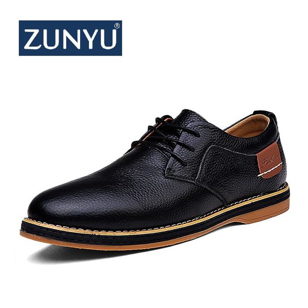 zunyu 2019 spring new leather casual men shoes fashion men's flats round toe comfortable office men dress shoes plus size 38-48, Black
zunyu 2019 spring new leather casual men shoes fashion men's flats round toe comfortable office men dress shoes plus size 38-48, Black