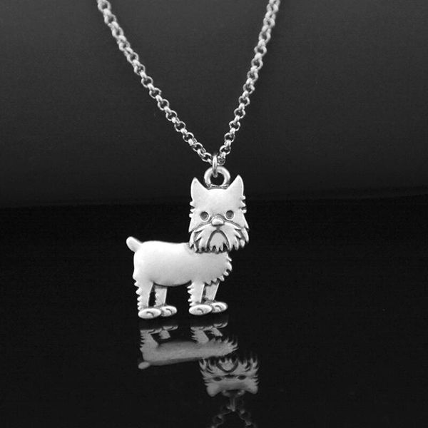 retro silver color stainless steel long chains colar brussels griffon pendant necklace women dog charm necklaces for girls gifts
retro silver color stainless steel long chains colar brussels griffon pendant necklace women dog charm necklaces for girls gifts