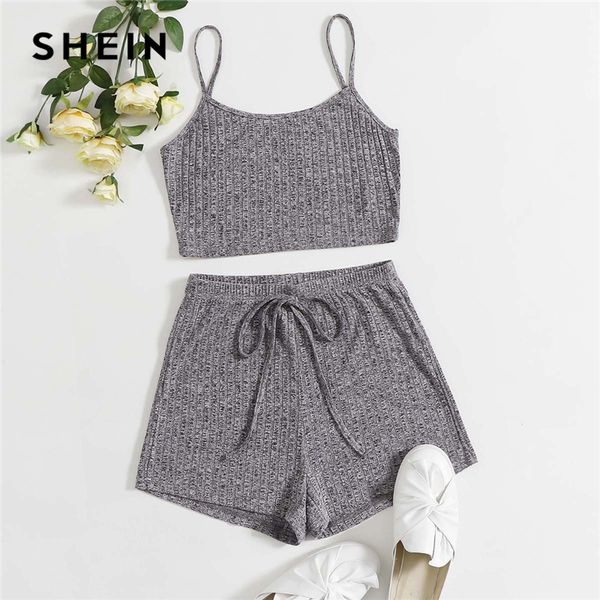 shein grey rib-knit crop cami and knot detail wide leg shorts set 2 piece set women summer casual solid two piece, Gray
shein grey rib-knit crop cami and knot detail wide leg shorts set 2 piece set women summer casual solid two piece, Gray