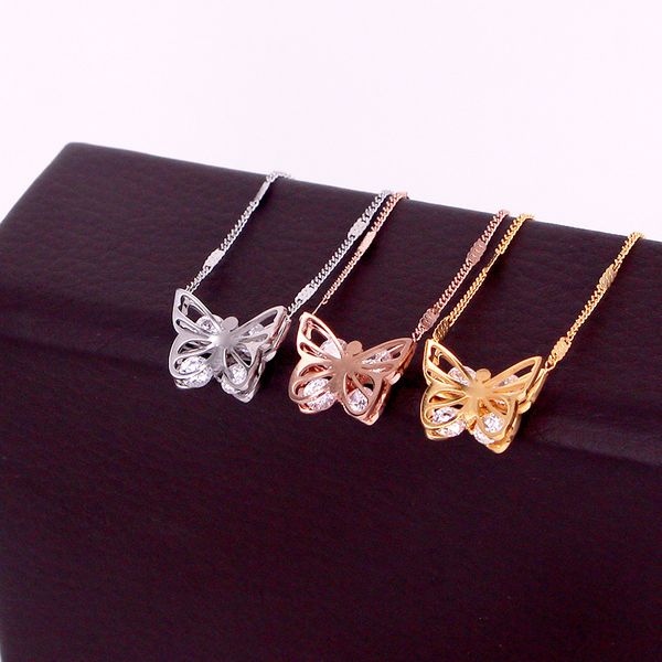 pendant necklaces stainless steel crystal love butterfly pendants necklace couple romantic insect women wedding jewelry xmas gift, Silver
pendant necklaces stainless steel crystal love butterfly pendants necklace couple romantic insect women wedding jewelry xmas gift, Silver