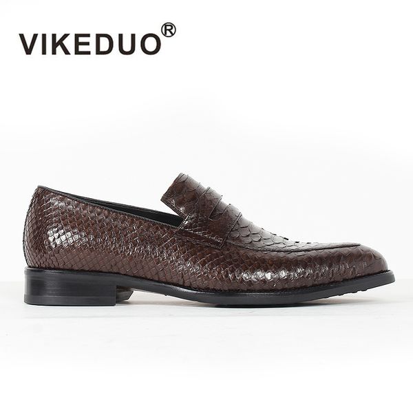 2020 vikeduo classic custom handmade mens loafer shoes genuine snakeskin slip-on fashion causal dress party original design, Black
2020 vikeduo classic custom handmade mens loafer shoes genuine snakeskin slip-on fashion causal dress party original design, Black