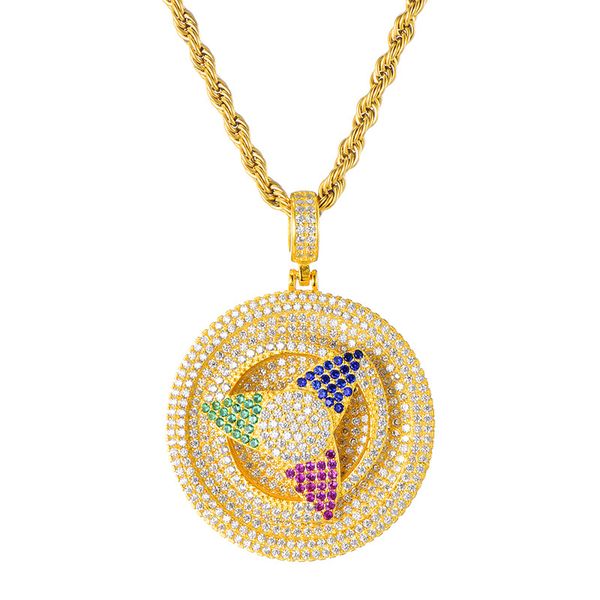 micro paved cubic zircon colorful windmill pendants necklaces copper shiny iced out bling necklace hip hop rapper jewelry gifts, Silver
micro paved cubic zircon colorful windmill pendants necklaces copper shiny iced out bling necklace hip hop rapper jewelry gifts, Silver