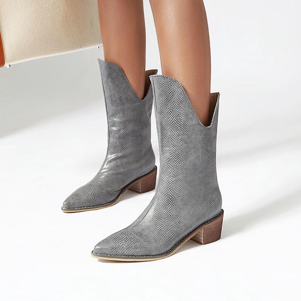 autumn winter casual western cowboy ankle boots women snake leather cowgirl booties short cossacks botas high heels shoes 200925, Black
autumn winter casual western cowboy ankle boots women snake leather cowgirl booties short cossacks botas high heels shoes 200925, Black