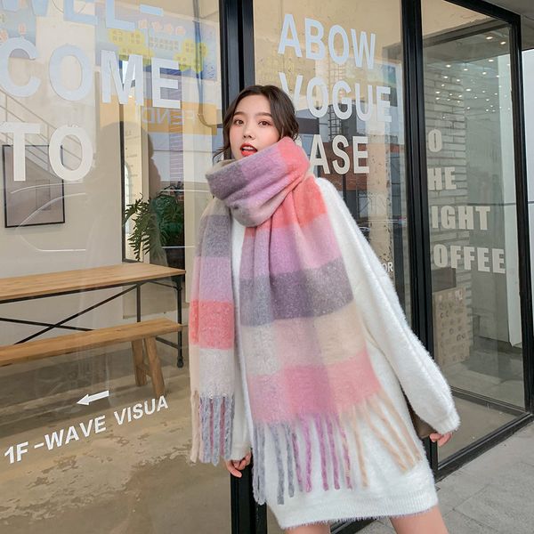 2019ac tassel scarf new autumn same shawl cashmere-like alpaca and square winter mohair wool style mnmwr, White;black
2019ac tassel scarf new autumn same shawl cashmere-like alpaca and square winter mohair wool style mnmwr, White;black