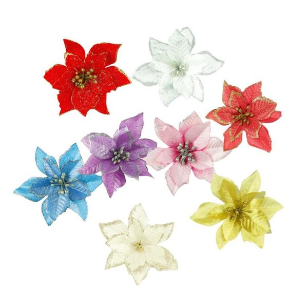 10/20pcs christmas flowers glitter poinsettia fake flower merry christmas tree decorations for home xmas ornaments diy garland
10/20pcs christmas flowers glitter poinsettia fake flower merry christmas tree decorations for home xmas ornaments diy garland