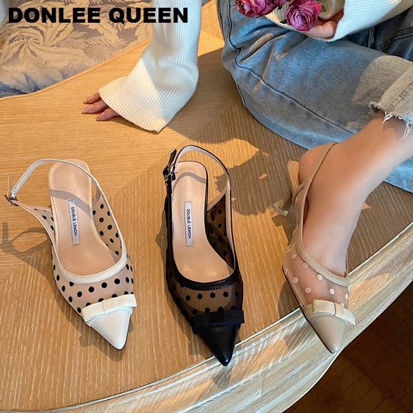 fashion thin heel sandals shoes women pointed toe slingback sandal for women party shoes slip on mules polka dot mesh pumps shoe, Black
fashion thin heel sandals shoes women pointed toe slingback sandal for women party shoes slip on mules polka dot mesh pumps shoe, Black