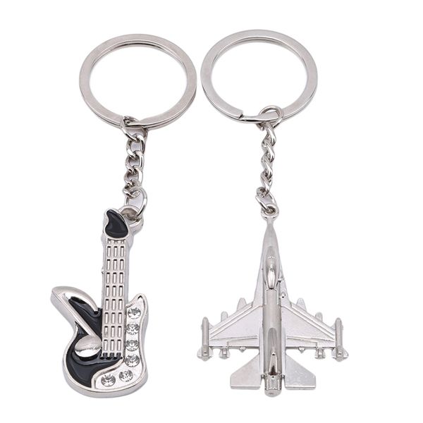 airplane guitars car keychain metal alloy car keychains pendant trinkets creative ornament accessories, Silver
airplane guitars car keychain metal alloy car keychains pendant trinkets creative ornament accessories, Silver