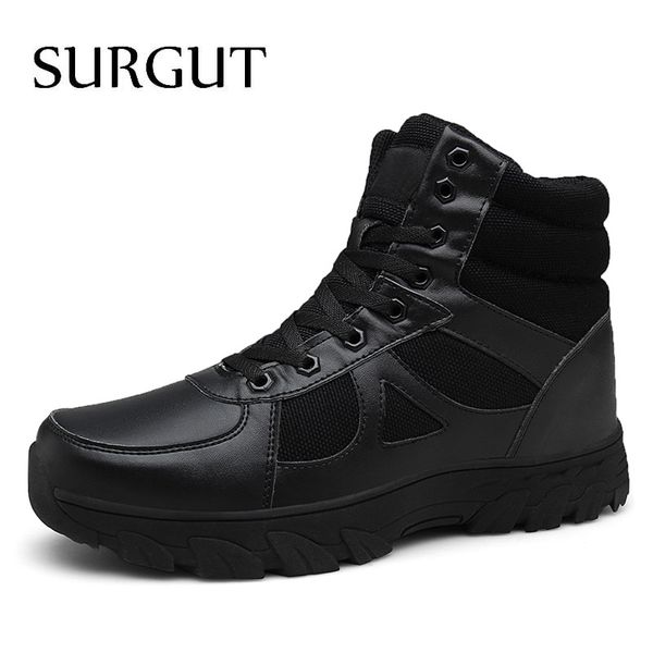 surgut men brand leather boots special force tactical desert men's boots working warm snow ankle, Black
surgut men brand leather boots special force tactical desert men's boots working warm snow ankle, Black