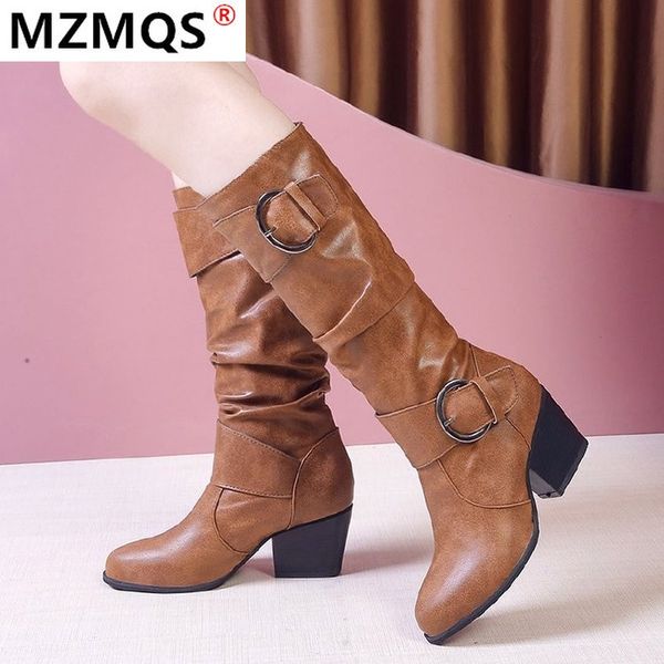 2020 new knee high warm boots women buckle round toe autumn winter boots square heels classic vintage ladies plus size 43, Black
2020 new knee high warm boots women buckle round toe autumn winter boots square heels classic vintage ladies plus size 43, Black