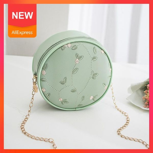 women's embroidered personality shoulder chain small circular bag 2020 korean version summer and autumn new messenger phone bag 
women's embroidered personality shoulder chain small circular bag 2020 korean version summer and autumn new messenger phone bag
