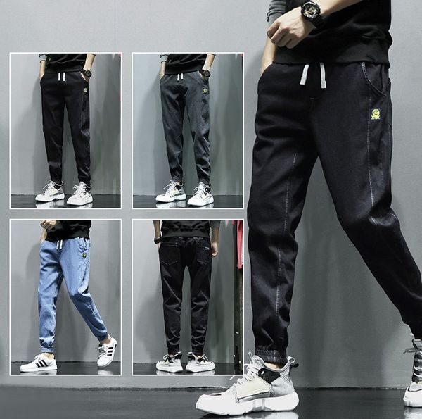 men's jeans korean style trendy four seasons all-match casual leggings foot-binding sports harem pants tooling jeans men, Black;white
men's jeans korean style trendy four seasons all-match casual leggings foot-binding sports harem pants tooling jeans men, Black;white