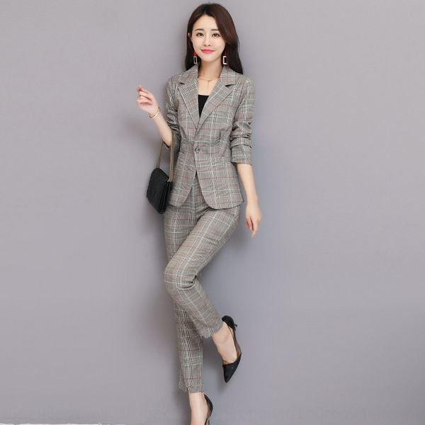 small for women 2020 new spring clothing fashion suit suit temperament slimming plaid professional two-piece set juiua, Gray
small for women 2020 new spring clothing fashion suit suit temperament slimming plaid professional two-piece set juiua, Gray