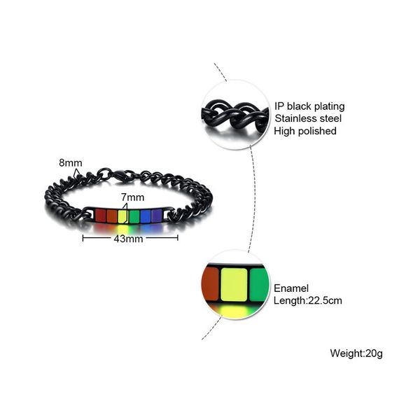 ruiyi arrival fashion jewelry for women birthday gift rose many heart metal color rainbow titanium steel men's bracelet, Black
ruiyi arrival fashion jewelry for women birthday gift rose many heart metal color rainbow titanium steel men's bracelet, Black